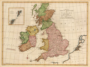 A Map of Great Britain and Ireland from the latest Authorities and Observations...By: John Blair Date: 1779 