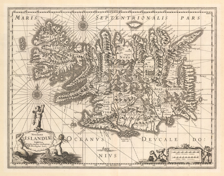 Antique Map of Iceland: Novissima Islandiae Tabula By: Pitt & Swart, 1680
