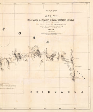1858 Map No 1 of the El Paso & Fort Yuma Wagon Road