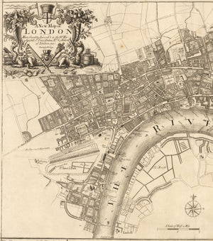A Plan of the City’s of London, Westminster and Borough of Southwark; with the new Additional Buildings anno 1720 By: John Senex