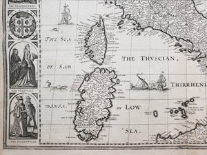 Italia Newly augmented by John Speed, 1676 | New World Cartographic