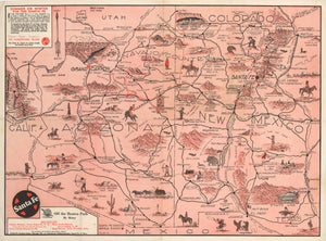Antique Pictorial Map | Off the Beaten Path by: Broome, 1935