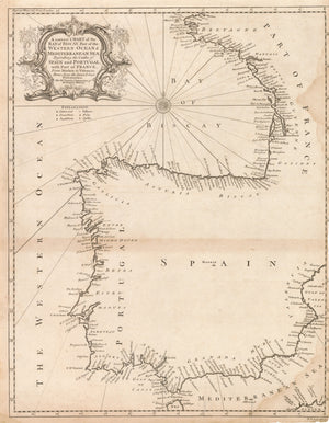 1746 A Correct Chart of the Bay of Biscay...