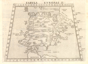 Tabula Europa II - Map of Spain and Portugal or the Iberian Peninsula By: Valgrisi-Ruscelli Date: 1561 