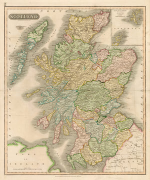 Antique Map of Scotland  by: John Thomson, 1815
