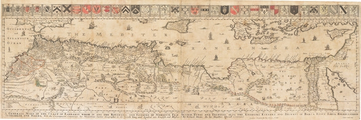 A General Mapp of the Coast of Barbarie by: Richard Blome, 1667