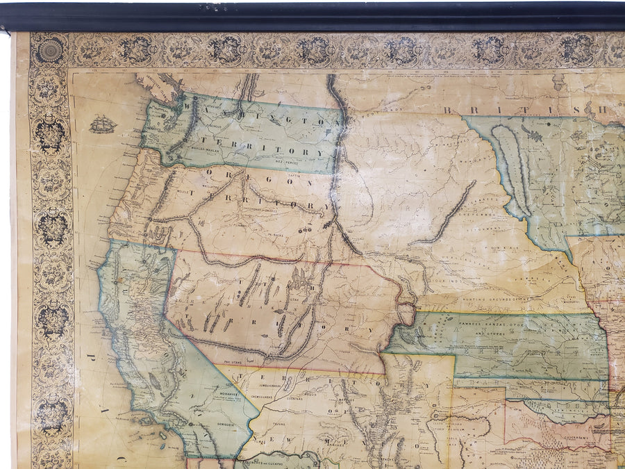 1854 New Map of that Portion of North America exhibiting the United States and Territories,...