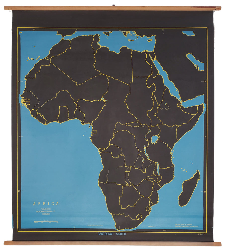 Africa [Cartocraft Slated Wall Map] by: Denoyer-Geppert, 1950 circa