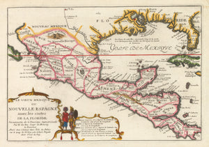 Le Vieux Mexique ou Nouvelle Espagne avec les costes de la Floride by: Nicolas de Fer, 1705