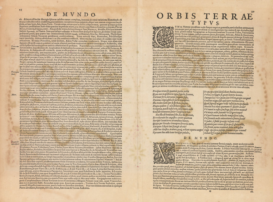 Orbis Terrae Compendiosa Descriptio Quam ex Magna Universali Mercatoris... by: Gerard Mercator, 1587 / 1620  |  VERSO