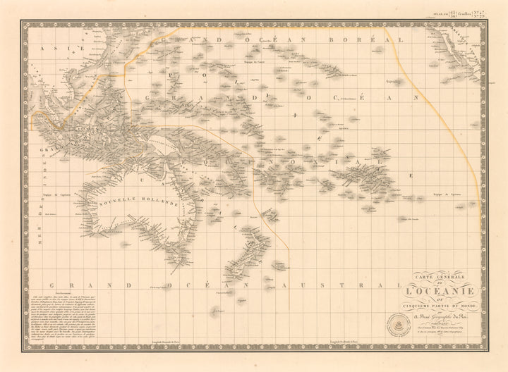 Carte Generale de L’Oceanie ou Cinquieme Partie du Monde |  Brue, 1827