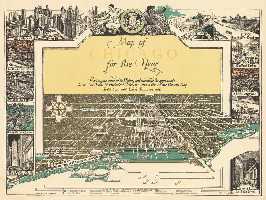 Map of Chicago for the Year 1933 By: Ralph Fletcher Seymour