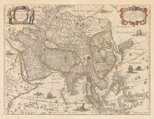 Asia recens summa cura delineata by Henricus Hondius, 1630