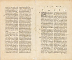 Asia recens summa cura delineata by Henricus Hondius, 1630 | VERSO