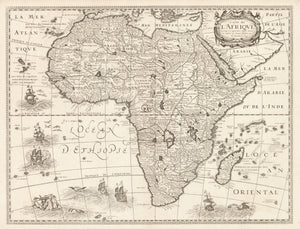 Antique Map | Carte de L'Afrique by: Petrus Bertius, 1640
