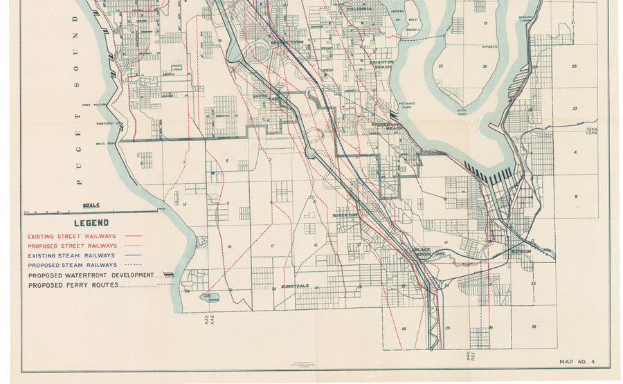 Map of the City of Seattle and Adjacent Territory... by: Tucker Handford Co., 1911