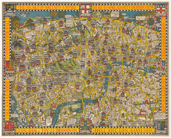 The Wonderground Map of London Town by: Leslie MacDonald Gill, 1924