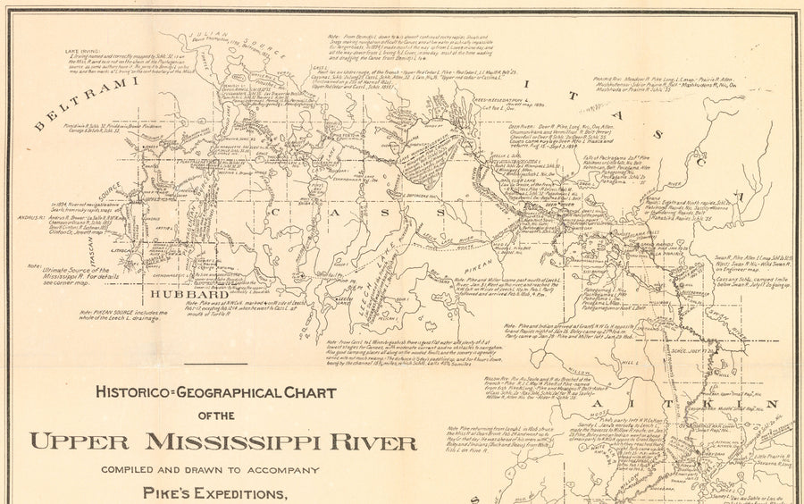 1895 Historico-Geographical Chart of the Upper Mississippi River...