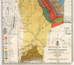Geological Map of Western Wyoming by: Jones, 1874