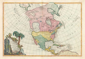 L’Amerique, Septentrionale divisee en ses principaux Etats Par Le Sr. Janvier Geograph a Paris by: Janvier 1762