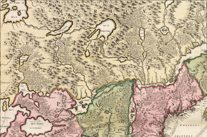 1696 / 1717 Nova Tabula Geographica Complectens Borealiorem Americae Partem