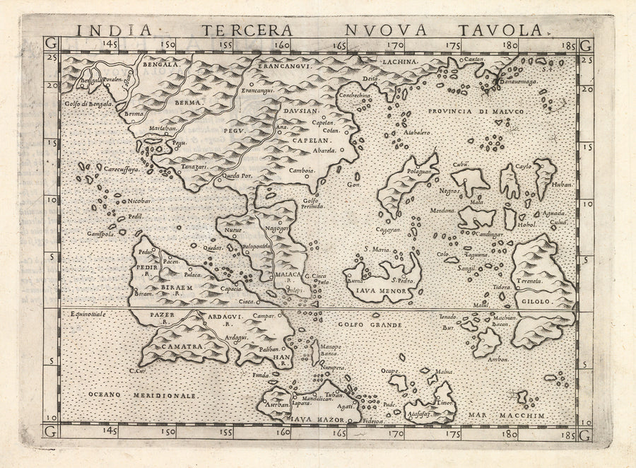 Antique Map: Septenirionalium Partium Nova Tabula by: Ruscelli,1574