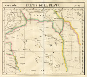 Antique Map of Argentina: 1825-1827 Amer. Mer. No. 26. Partie De La Plata. by: Vandermalen