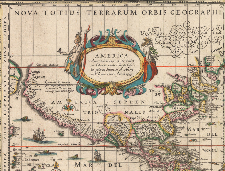 World Map: Nova Totius Terrarum Orbis Geographica ac Hydrographica Tabula, by: Blaeu 1631