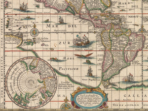 World Map: Nova Totius Terrarum Orbis Geographica ac Hydrographica Tabula, by: Blaeu 1631