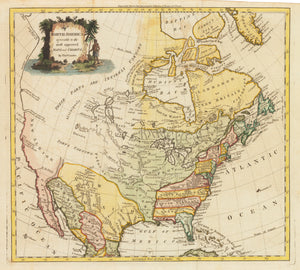 A New Map of North America, agreeable to the most approved Maps and Charts. by: Thomas Conder, 1775