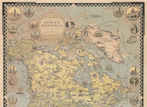 Pictorial Map of North America by: Ernest Dudley Chase, 1945