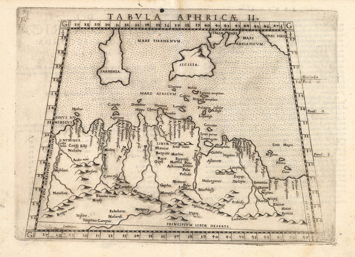 Antique Map of Northern Africa : Tabula Africae II by: Girolamo Ruscelli, 1574