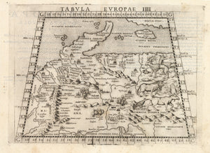 Antique Map of Germany and Poland: Tabula Europae IIII by: Girolamo Ruscelli, 1574