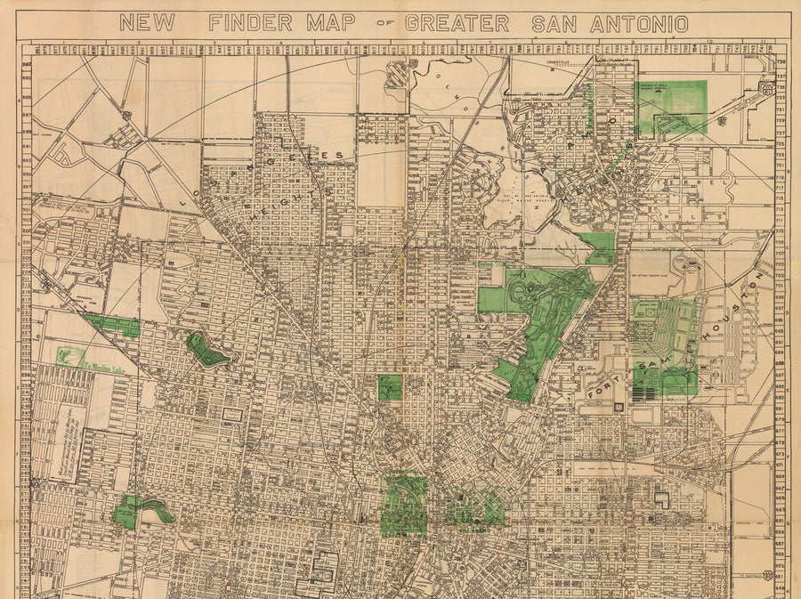 New Finder Map of Greater San Antonio, 1935