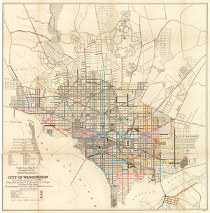 Statistical Map No.3 showing the Varieties of Street Pavements, City of Washington, 1891