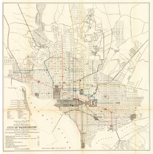Statistical Map No. 10. Showing the Location of Street Railways. City of Washington