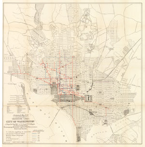 Statistical Map No. 12. Showing the Location of Underground Cables. City of Washington, 1891