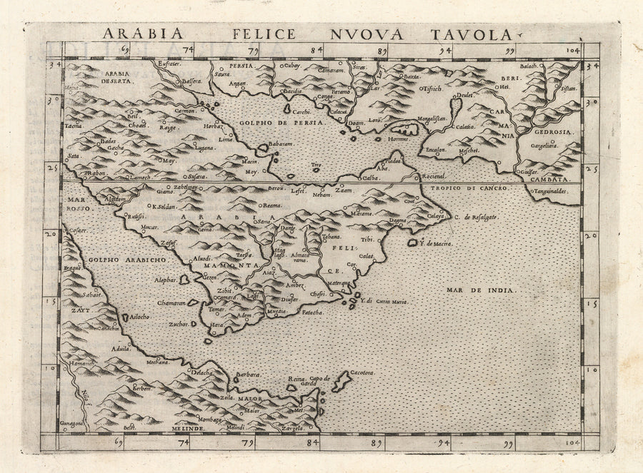 1574 Arabia Felice Nuova Tavola