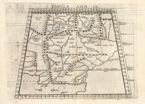 Antique Map: Tabula Asiae IX by Girolamo Ruscelli, 1574
