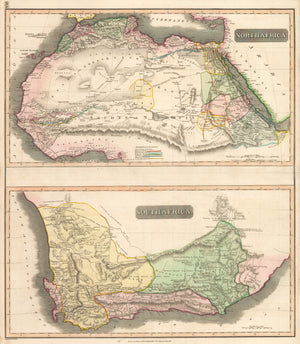 Antique Map: North Africa. South Africa. By: John Thomson. 1815