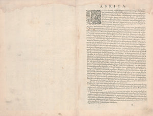 Africae Tabula Nova by: Abraham Ortelius, 1588 | VERSO