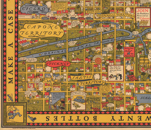 A Map of Chicago’s Gangland... By: Bruce-Roberts 1931