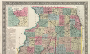 New Sectional Map of the State of Illinois... by: James H. Colton, 1852