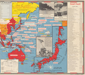 Dated Events War Map | 28th Edition by: Turner & Peterson, 1945