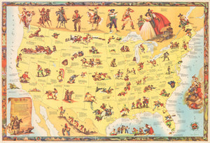 Wild Bill Hickok Treasure Map by: Rand McNally, 1952