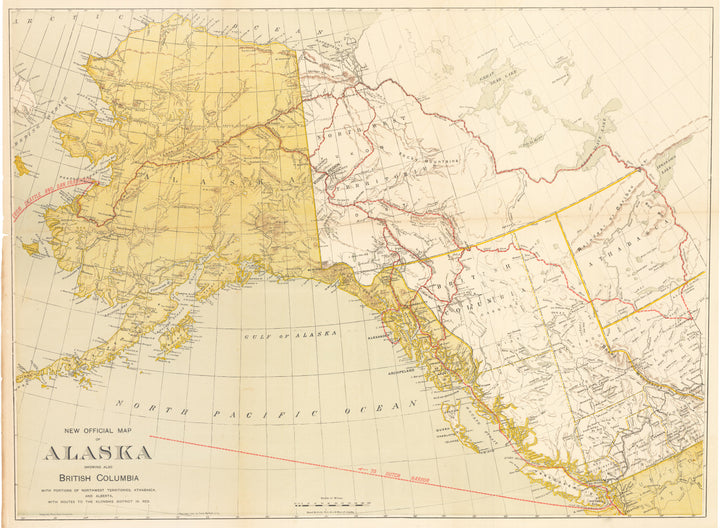 New Official Map of Alaska... Klondike Gold Rush, 1897