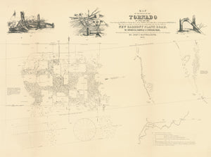 Map of the Track of the Tornado of April 30th 1852