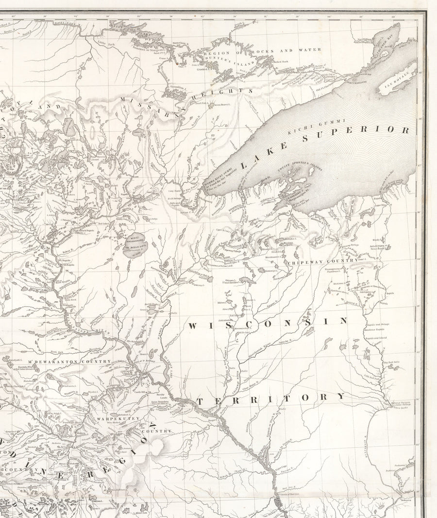 1843 Hydrographical Basin of the Upper Mississippi River