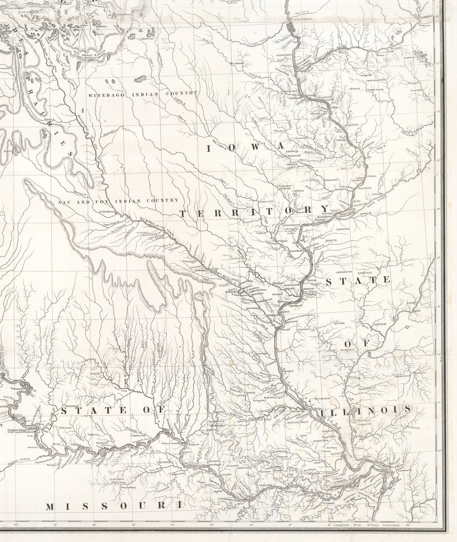 1843 Hydrographical Basin of the Upper Mississippi River