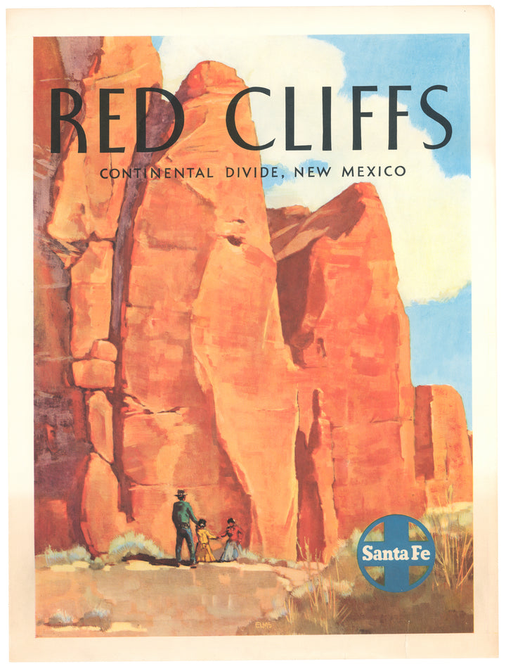 Santa Fe Railway - Red Cliffs Continental Divide, New Mexico